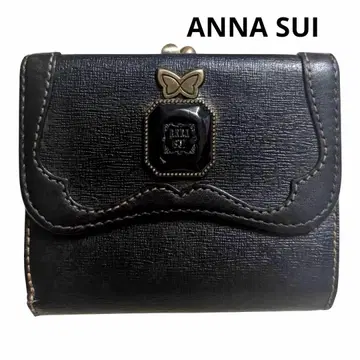 ANNA SUI (안나수이) 월 데코 가마구치 접이식 지갑 (블랙)