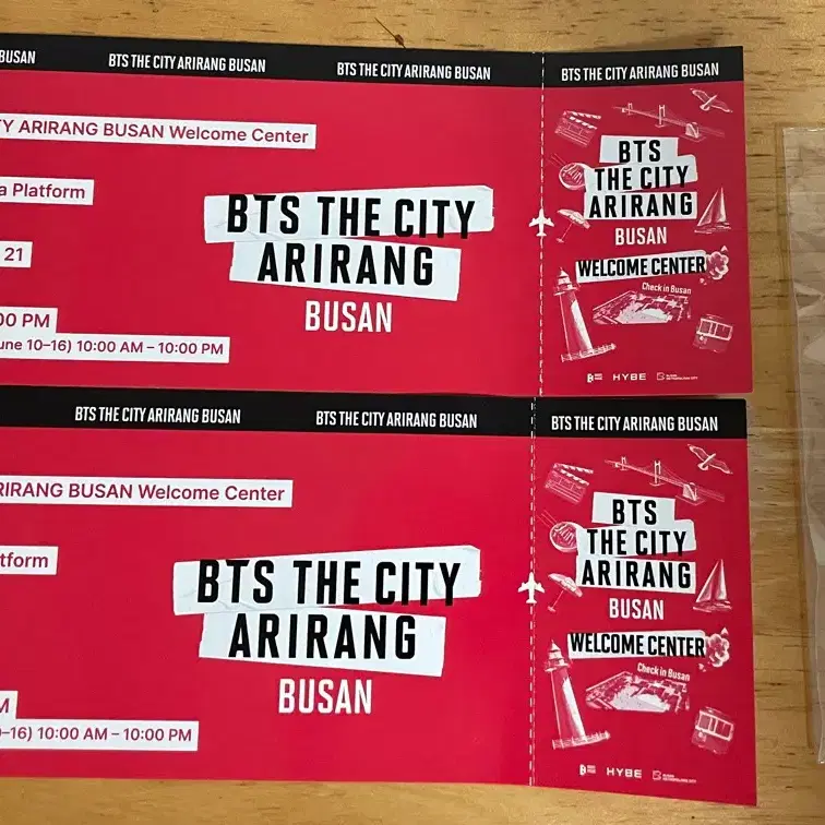 BTS THE CITY ARIRANG BUSAN 부산 센터 키링 & 키링