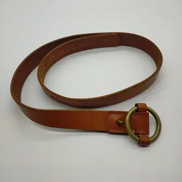새상품급 MANO FECE 마노페스 반지 벨트 통가죽 브라운
