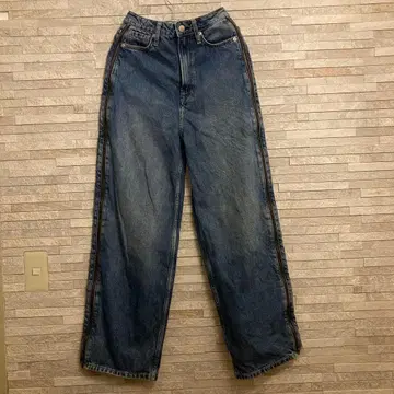 새상품급 PEPE JEANS Dua Lipa 콜라보 지퍼 데님 Y2K