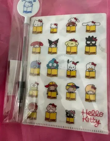 헬로키티 전 국립박물관 미니 클리어 파일 2종 펜 포함