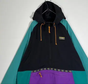 L.L.Bean 자수 로고 네이티브 무늬 아노락 후드티 마운틴 후드티
