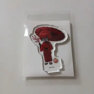 문자화화 그래프 아트 설날 ver 아크릴 스탠드 빨간 우산의 남자