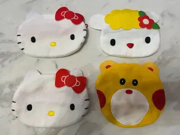 HELLO KITTY 나카요시! 포근 페이스 파우치 4개 세트