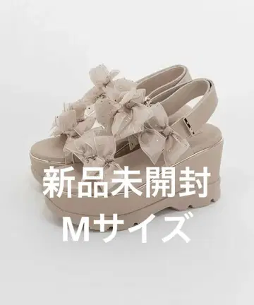 RANDA 시어 미니 리본 웨지 스포츠 샌들