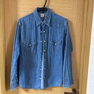 Wrangler x BEAMS 데님 웨스턴 셔츠