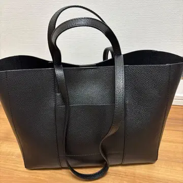 마를롱 피렌체 시보 가죽 블랙 토트백