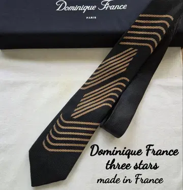 새상품급 dominique france 블랙 아름다운 넥타이 실크