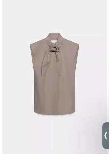 ZARA 슬리브리스 보타이 블라우스