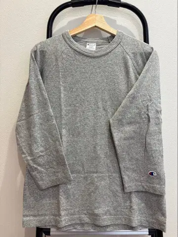 Champion T1011 7부 소매 티셔츠 그레이 M USA제