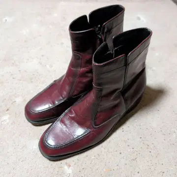 FLORSHEIM 남성용 사이드 지퍼 부츠 와인 레드 9D