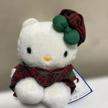 Hello Kitty 세계의 헬로키티 봉제 인형 타탄 체크 산리오