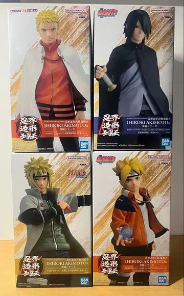 NARUTO 인계 조형 열전 피규어 4종 나루토 사스케 볼트 미나토