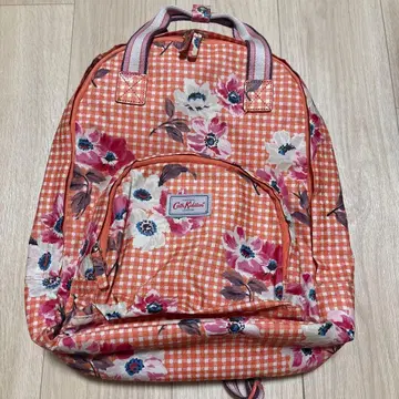 [ 미사용 ] Cath Kidston 꽃무늬 깅엄 체크 오렌지