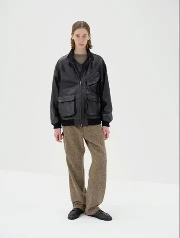 명작 Auralee LAMB LEATHER ZIP BLOUSON 오라리