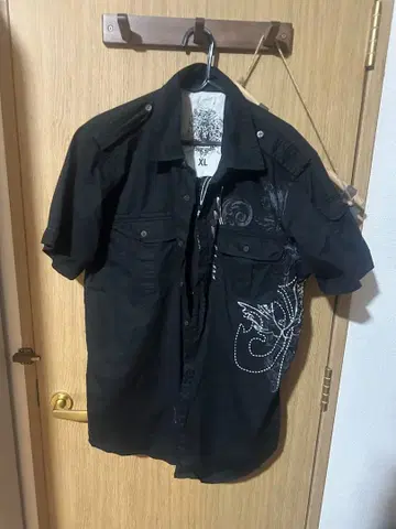 PACO 반팔 셔츠 블랙 XL affliction풍 sk8 Y2K