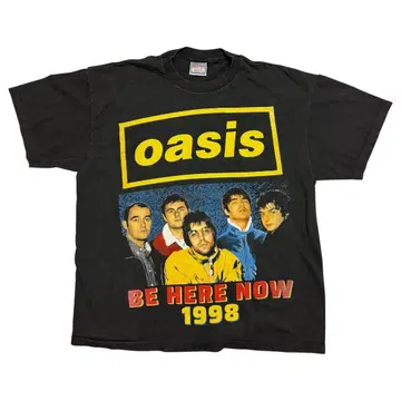 오아시스 Oasis XL 밴드 락 티셔츠 TOUR 1998