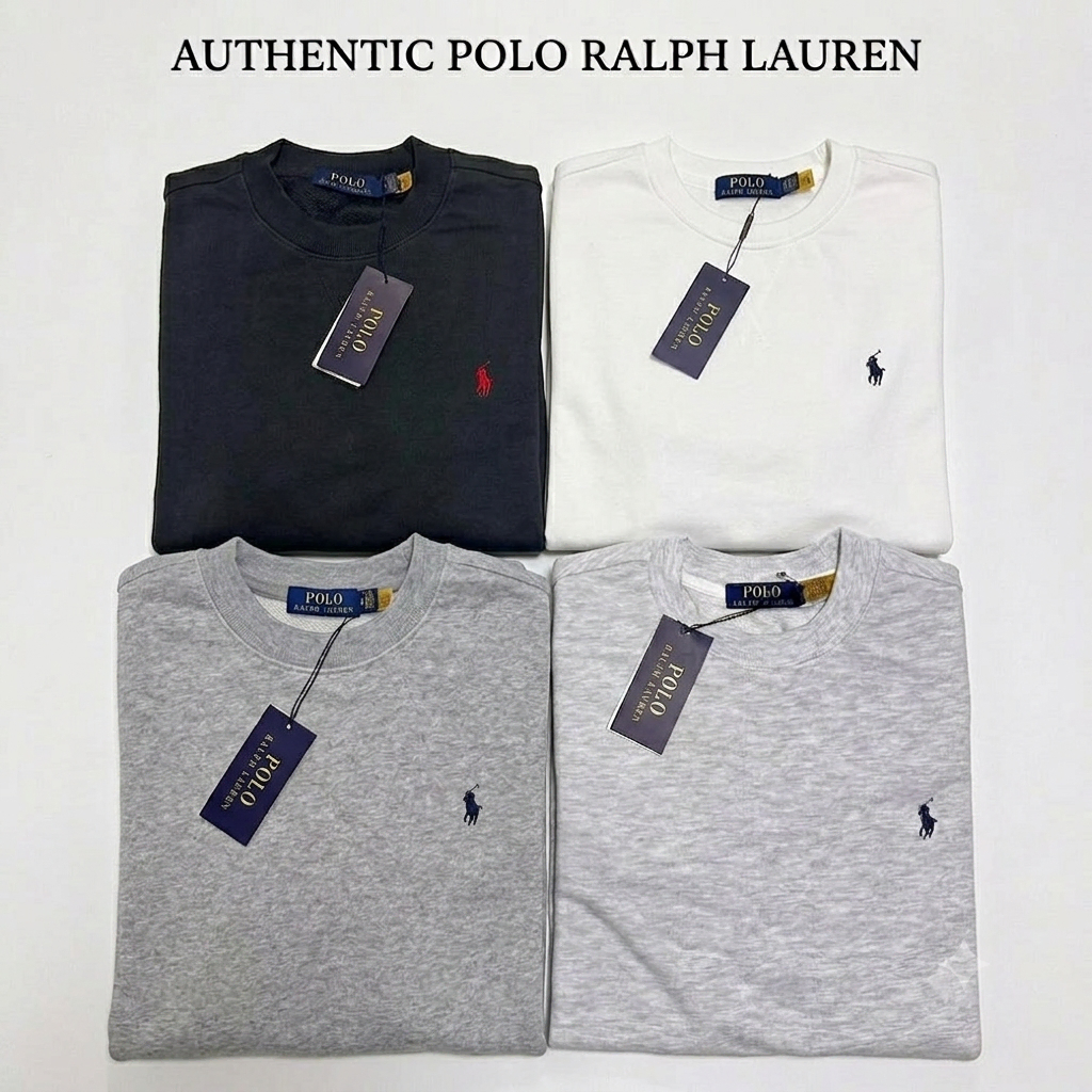 Polo Ralph Lauren Pony Logo Basic Crewneck Sweatshirt Unisex 4 Colors (No Fleece)