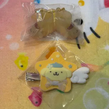 Sanrio 폼폼푸딩 헤어핀 시크릿 키링