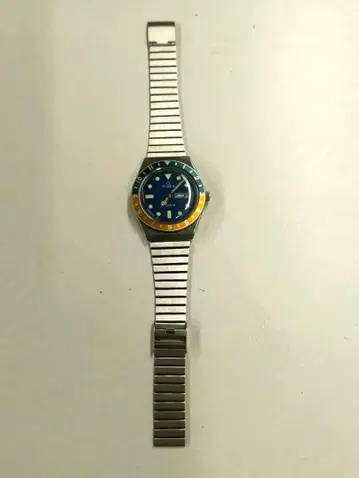 Timex Q 쿼츠 손목시계 본체 블루/오렌지