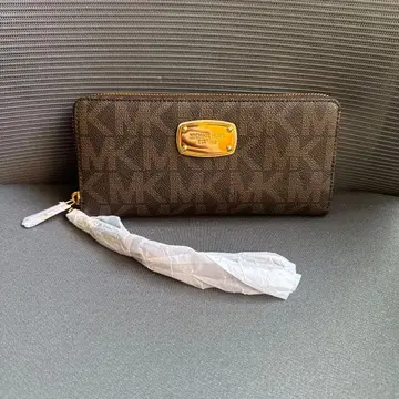 MICHAEL KORS 장지갑 브라운 로고 패턴