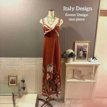 [Italy Design] 플라워 디자인 멀티 컬러 원피스