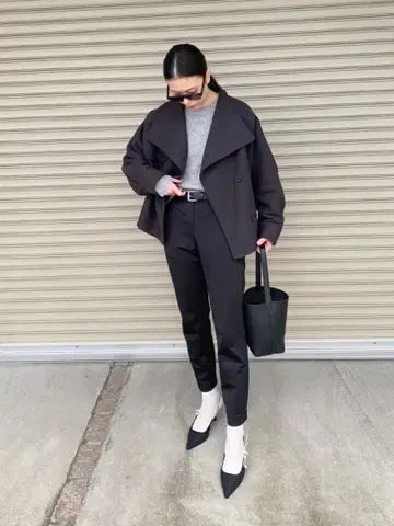 플라스테 PLUS STYLE 스틱 팬츠 울 블렌드 웜 리저브