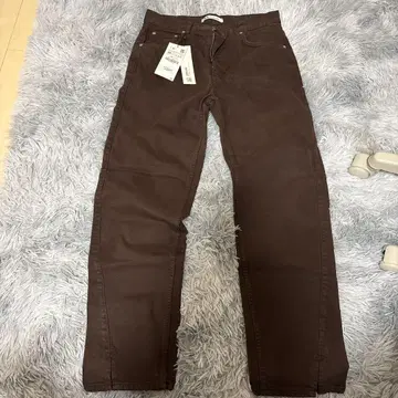 ZARA 스트레이트 데님 브라운 택 포함 새상품