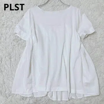 프레스티 반팔 티셔츠 플리츠 도킹 고급 오피스 깔끔 화이트