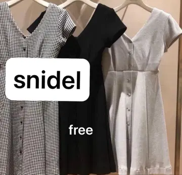 원피스 반팔 무지 snidel 스나이델 여성용 봄 여름 가을 프리