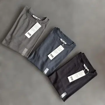 UNIQLO U 에어리즘 코튼 T셔츠 3개 세트 S 사이즈