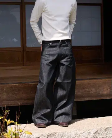 MENES 오카야마 생지 셀비지 배기진 M