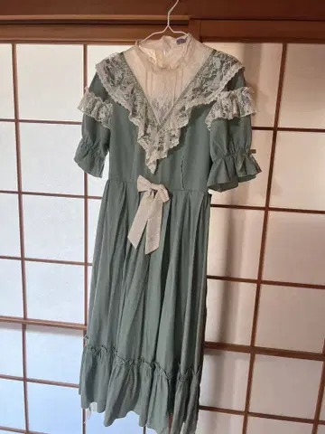 axes femme kawaii 빈티지 인형 원피스 민트