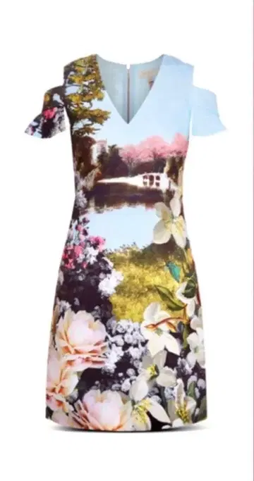TED BAKER 꽃무늬 슬리브리스 원피스 사이즈 0