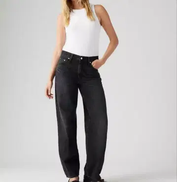 Levi's 리바이스 BAGGY DAD 블랙 데님