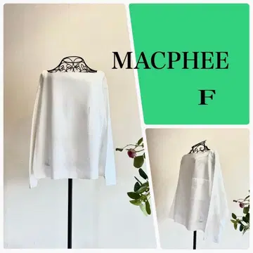 MACPHEE 블라우스 상의 스퀘어넥 오버사이즈 F
