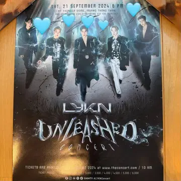 LYKN Unleashed Concert 사인 포스터 GMMTV