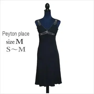 {PEYTON PLACE} 블랙 비쥬 실크 드레스 포멀 S~M 사이즈