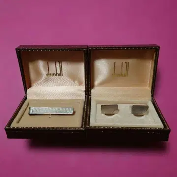 [영국 왕실 납품업체] dunhill SILVER 넥타이핀 & 커프스