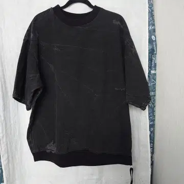 ZARA 데미지 가공 블랙 오버 사이즈 티셔츠
