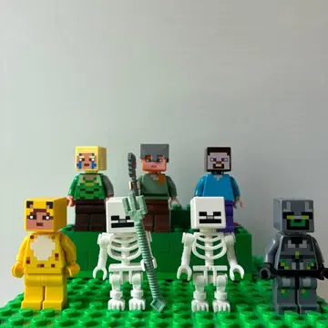 LEGO 마인크래프트 미니 피규어 모험가 해골 알렉스 스티브