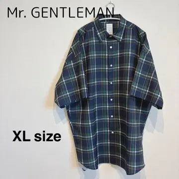 미스터 젠틀맨 체크 무늬 반팔 셔츠 XL