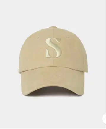 'SATUR' S 로고 야구 모자 베이지