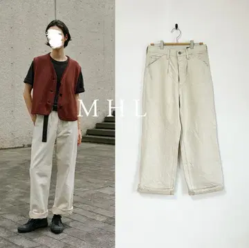 25 MHL CANTON NATURAL DENIM 트라우저 팬츠