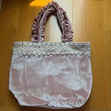 새상품급 Maison de FLEUR 벨로아 토트백 핑크