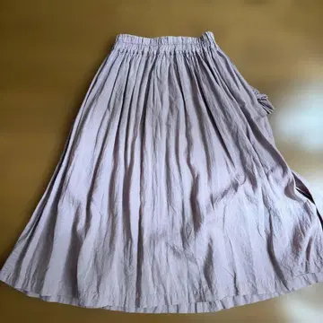 fog linen work 린넨 100% 플레어 스커트 탁한 핑크