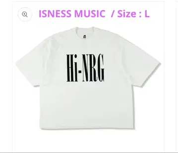 ISNESS MUSIC / Hi-NRG 로고 프린트 티셔츠 화이트
