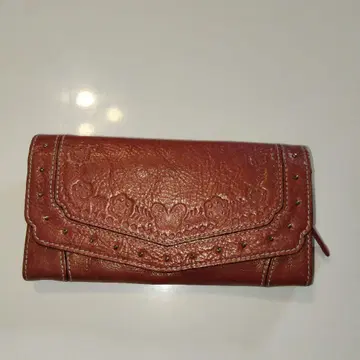 ANNA SUI 장지갑 브라운 가죽 플랩식