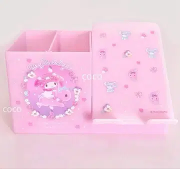 펜꽂이 스마트폰 스탠드 마이멜로 마이멜로디 산리오 핑크 수납 체스트