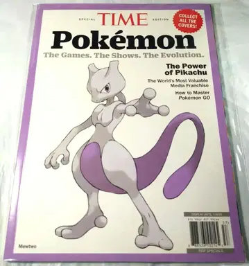 TIME 포켓몬 30주년 특별호 포켓몬 GO 외국도서 새상품 뮤츠 표지판